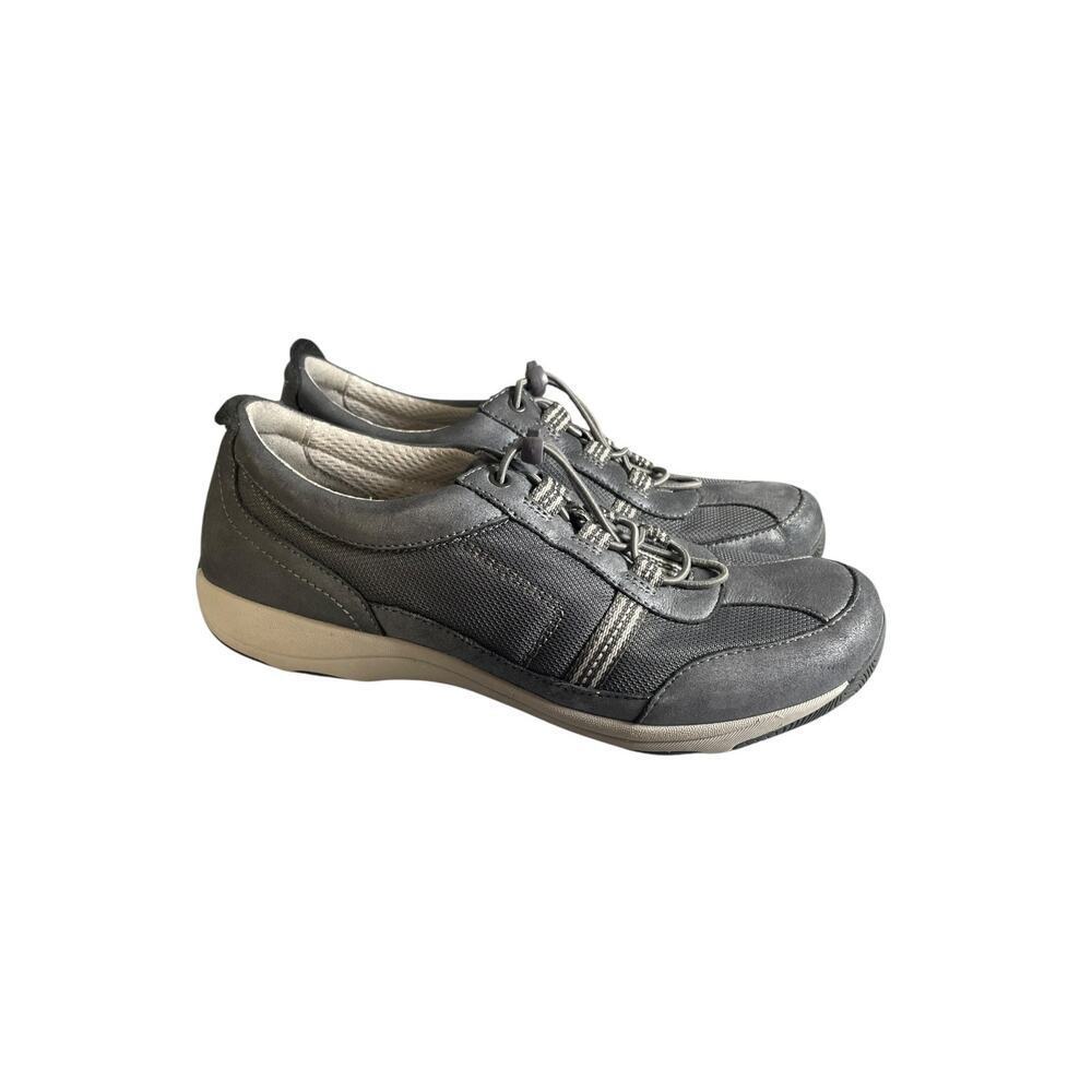 Dansko Women’s Honor Pewter Charcoal Leather/Mesh Construction Sneakers 40 (10)